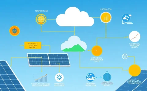 What specific data does IoT collect to predict solar panel failures