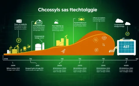 How do the costs of different energy storage technologies compare over time