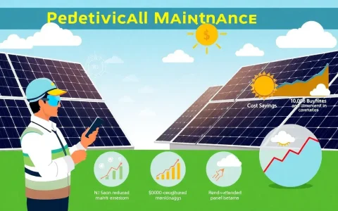 How does predictive maintenance reduce the overall cost of solar panel ownership