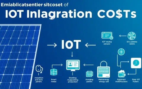What are the initial costs associated with IoT integration in solar energy systems