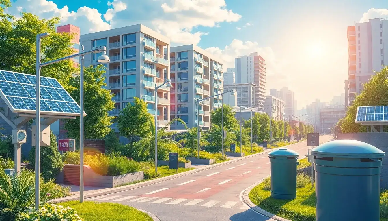 How do solar-powered IoT devices contribute to sustainable energy management