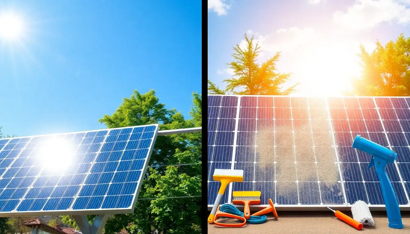 How does IoT handle issues like shading and dirt buildup on solar panels