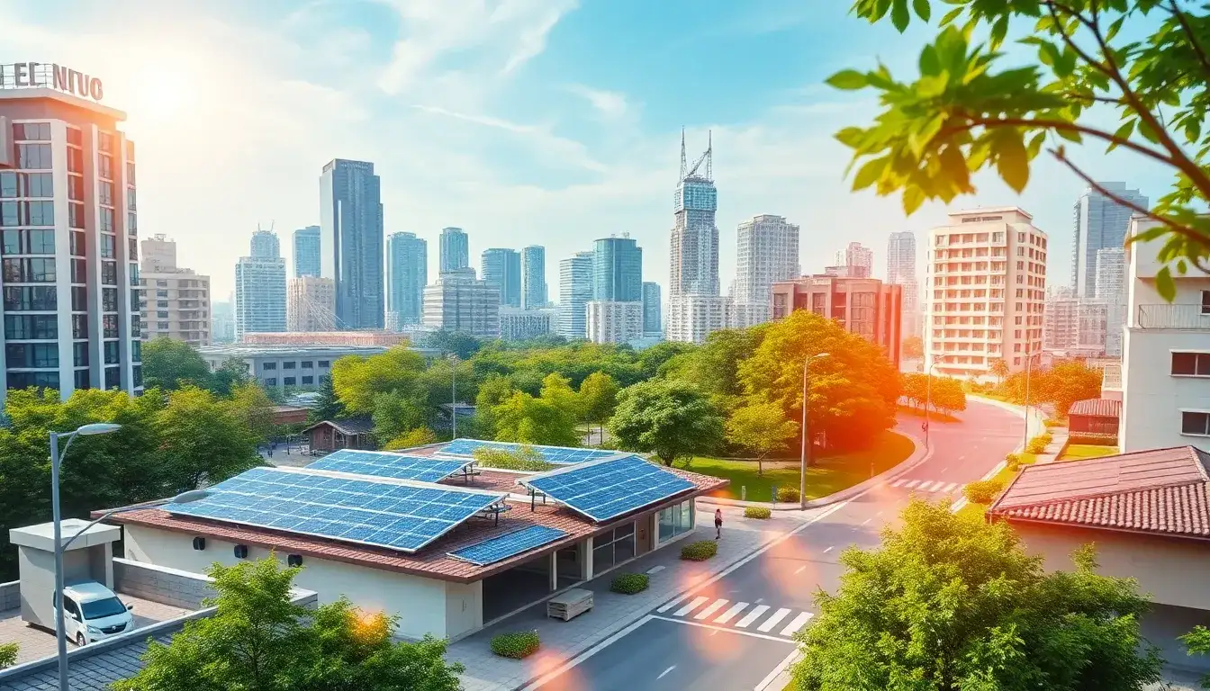 How do solar-powered IoT devices contribute to energy efficiency