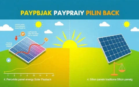 How does the energy payback period of perovskite solar panels compare to silicon panels