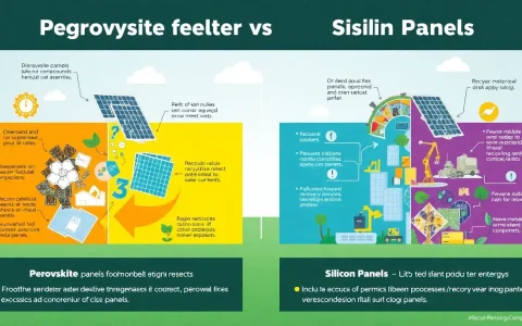 How does the recycling process of perovskite solar panels differ from that of silicon panels