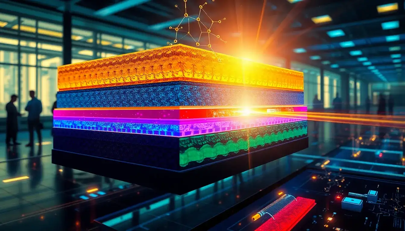 How do advanced interfacial layers specifically enhance the stability of perovskite solar cells