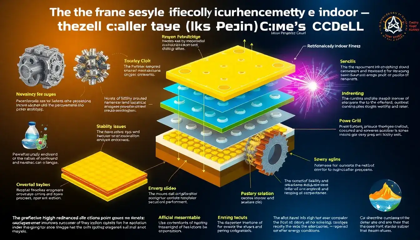What are the main challenges in achieving high efficiency in indoor perovskite solar cells