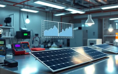 How does the efficiency of perovskite solar panels change under different types of indoor lighting