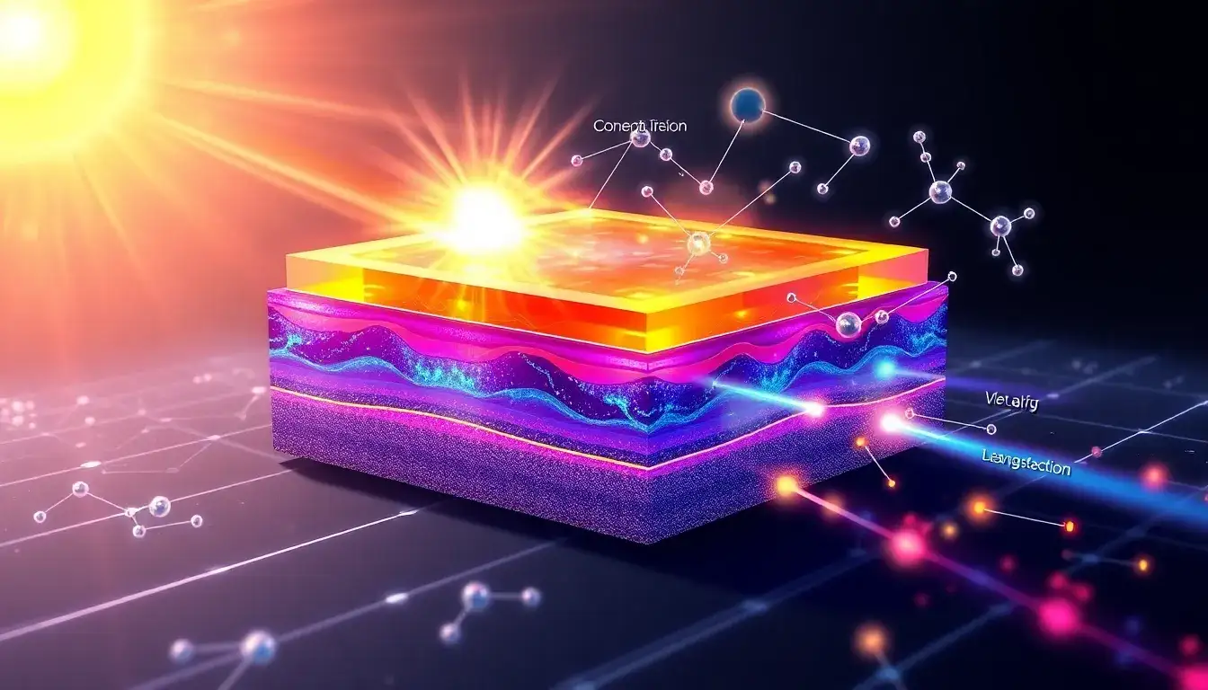 What role does the low exciton binding energy play in the efficiency of perovskite solar cells