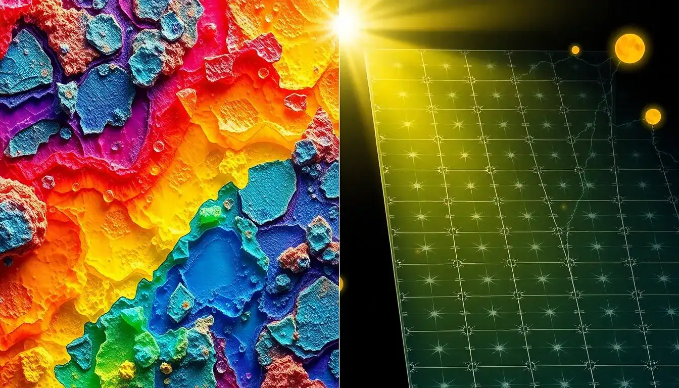 How do the materials used in perovskite solar panels compare to those in silicon panels