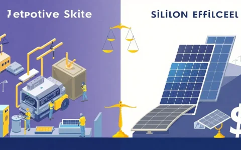 What role do production efficiencies play in the cost difference between perovskite and silicon solar panels