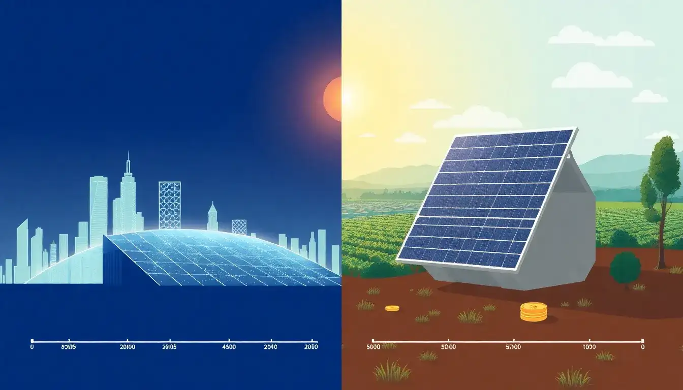 How do the lifetimes of perovskite and silicon solar panels affect their overall cost