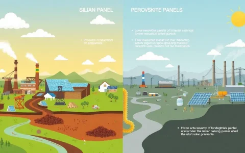 What are the environmental impacts of manufacturing perovskite solar panels versus silicon-based ones