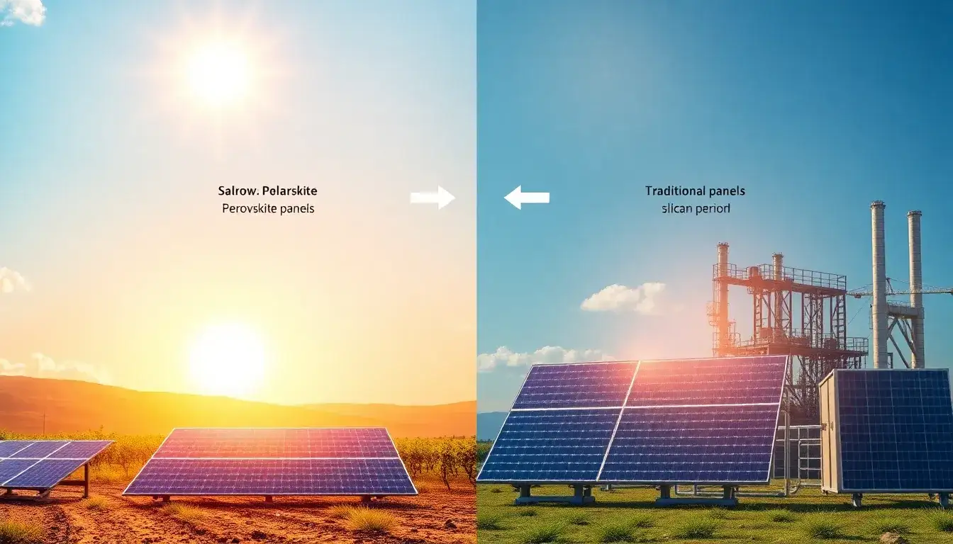 How does the energy payback period compare between perovskite and silicon solar panels