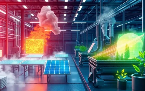 How does the manufacturing process of perovskite solar panels impact greenhouse gas emissions