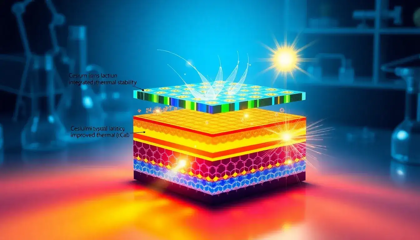 How does Cs doping enhance the thermal stability of perovskite solar cells