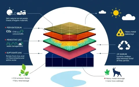 What are the main materials used in perovskite solar panels and their environmental impacts