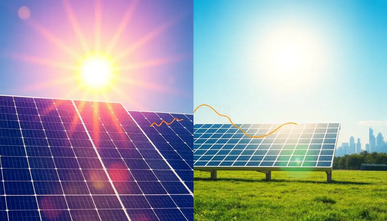 How do the efficiencies of perovskite solar panels compare to traditional silicon solar panels