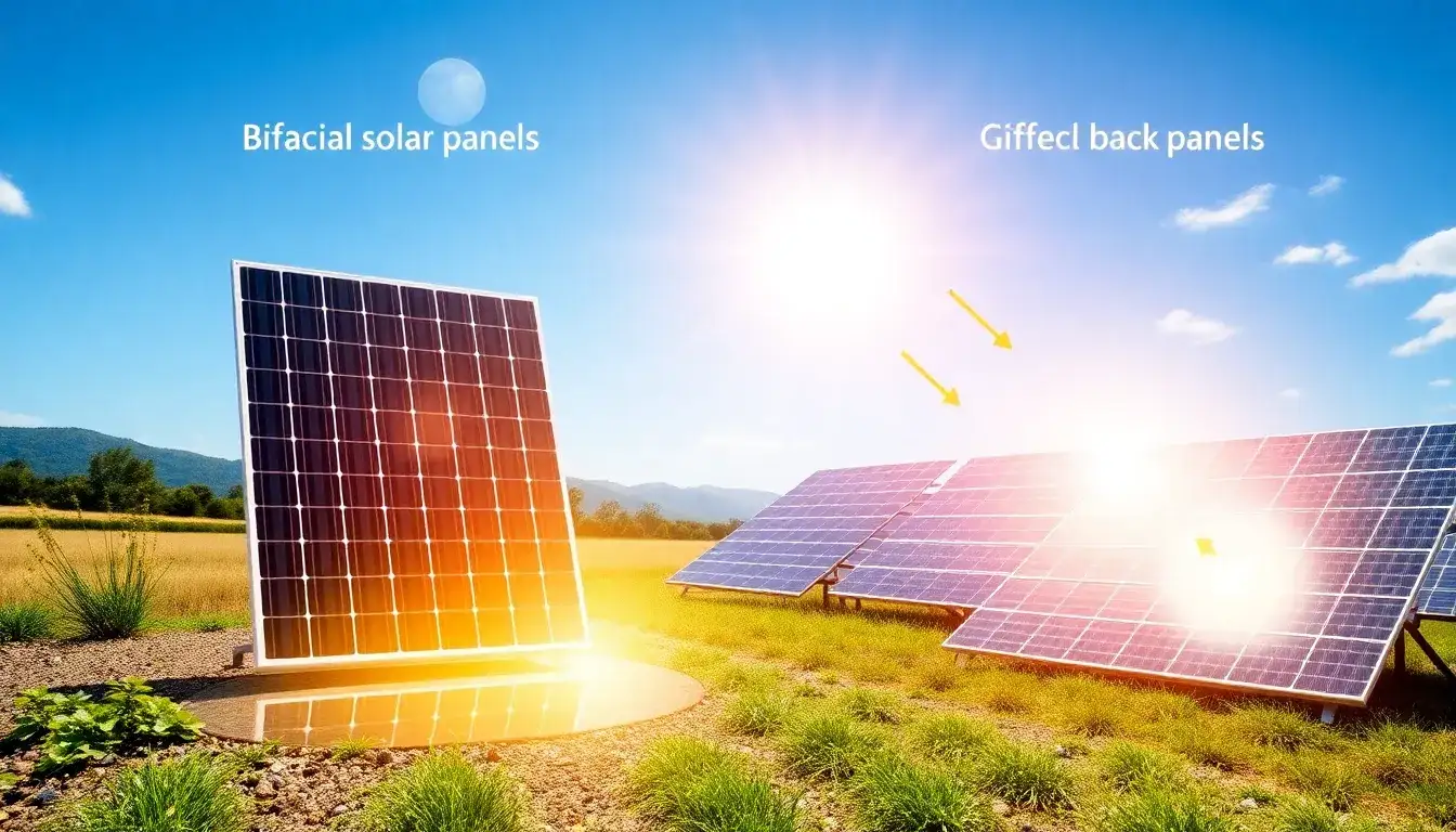 How do bifacial solar panels increase energy production compared to traditional panels
