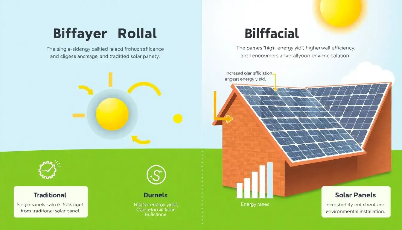 What are the main advantages of bifacial solar panels over traditional ones