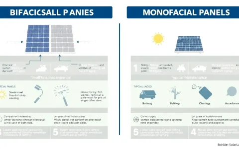 How do bifacial solar panels compare to monofacial panels in terms of maintenance