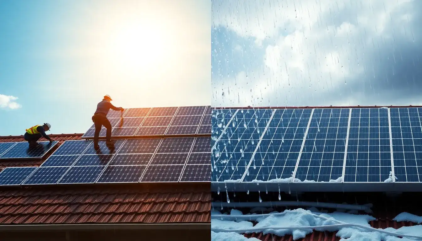 Can bifacial solar panels be installed in any type of weather condition