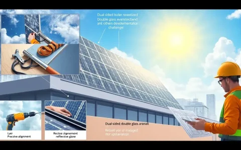 Are there any specific installation challenges associated with double-glass bifacial solar panels