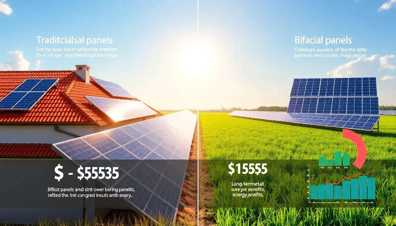 What are the potential cost savings of using bifacial solar panels