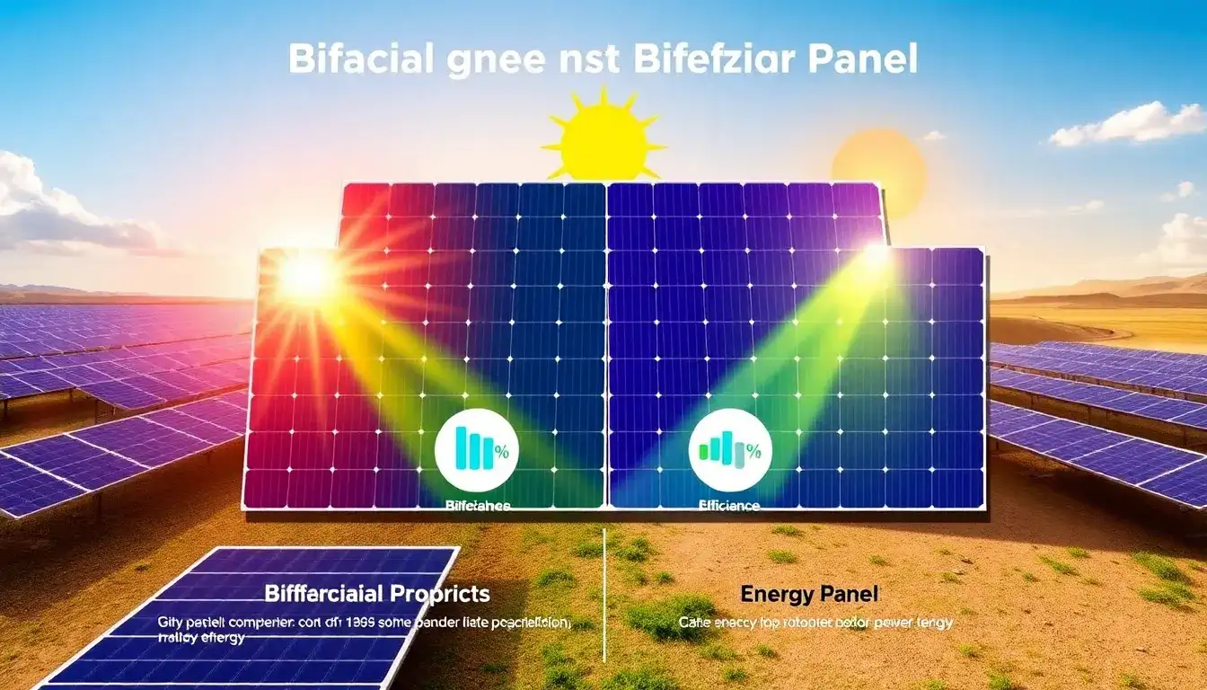 How does the efficiency of bifacial panels compare to monofacial panels