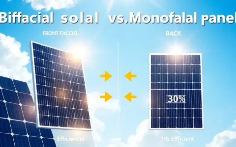 How do bifacial solar panels compare to monofacial panels in terms of efficiency