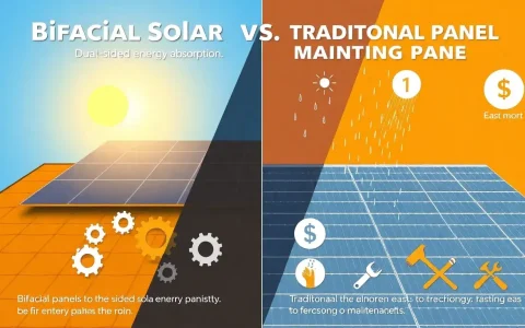 How do bifacial solar panels compare to traditional solar panels in terms of maintenance costs
