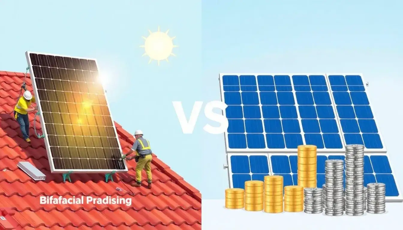 How do the installation costs of bifacial solar panels compare to traditional ones