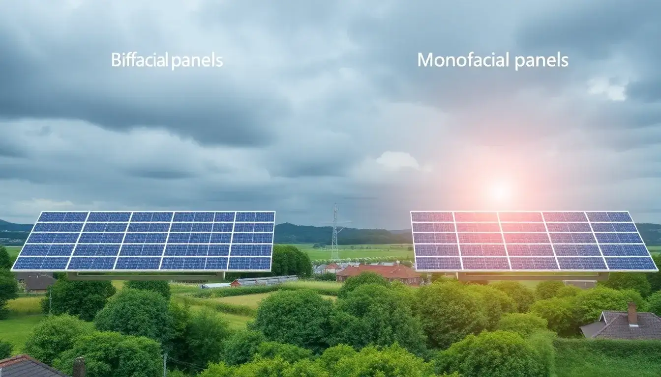 How do bifacial solar panels compare to monofacial panels in cloudy conditions