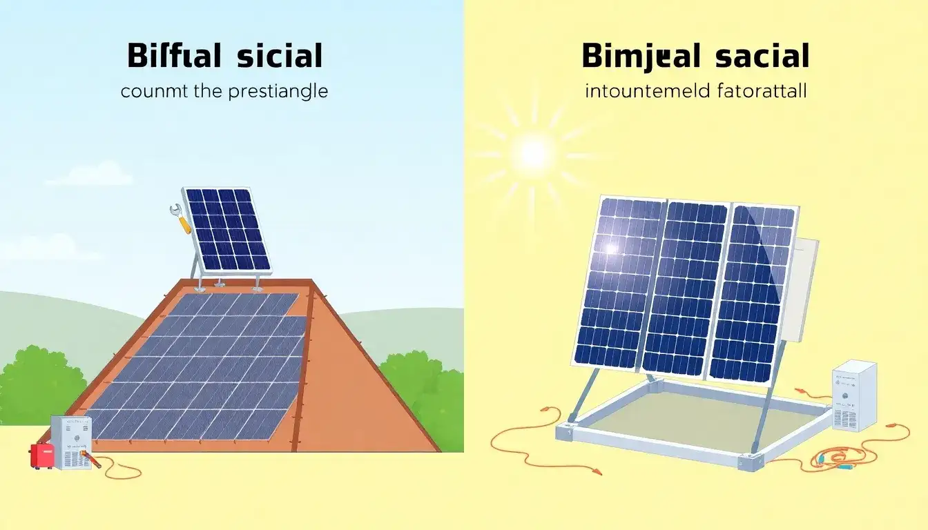 What are the main installation differences between bifacial and monofacial panels