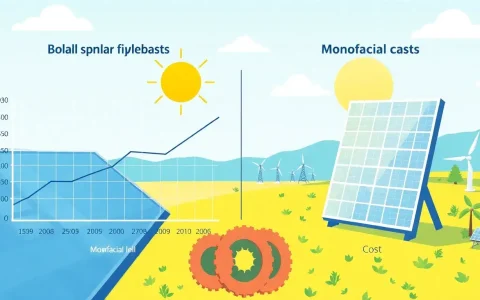 How does the cost of bifacial panels compare to monofacial panels over time
