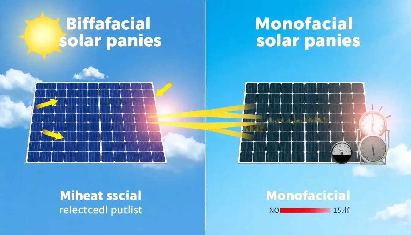 How do bifacial panels compare to monofacial panels in terms of overall energy production