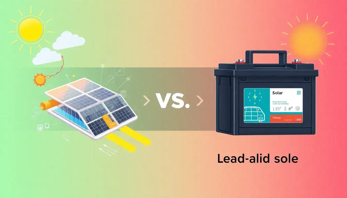 How do hybrid solar batteries compare to traditional lead-acid batteries in terms of energy storage