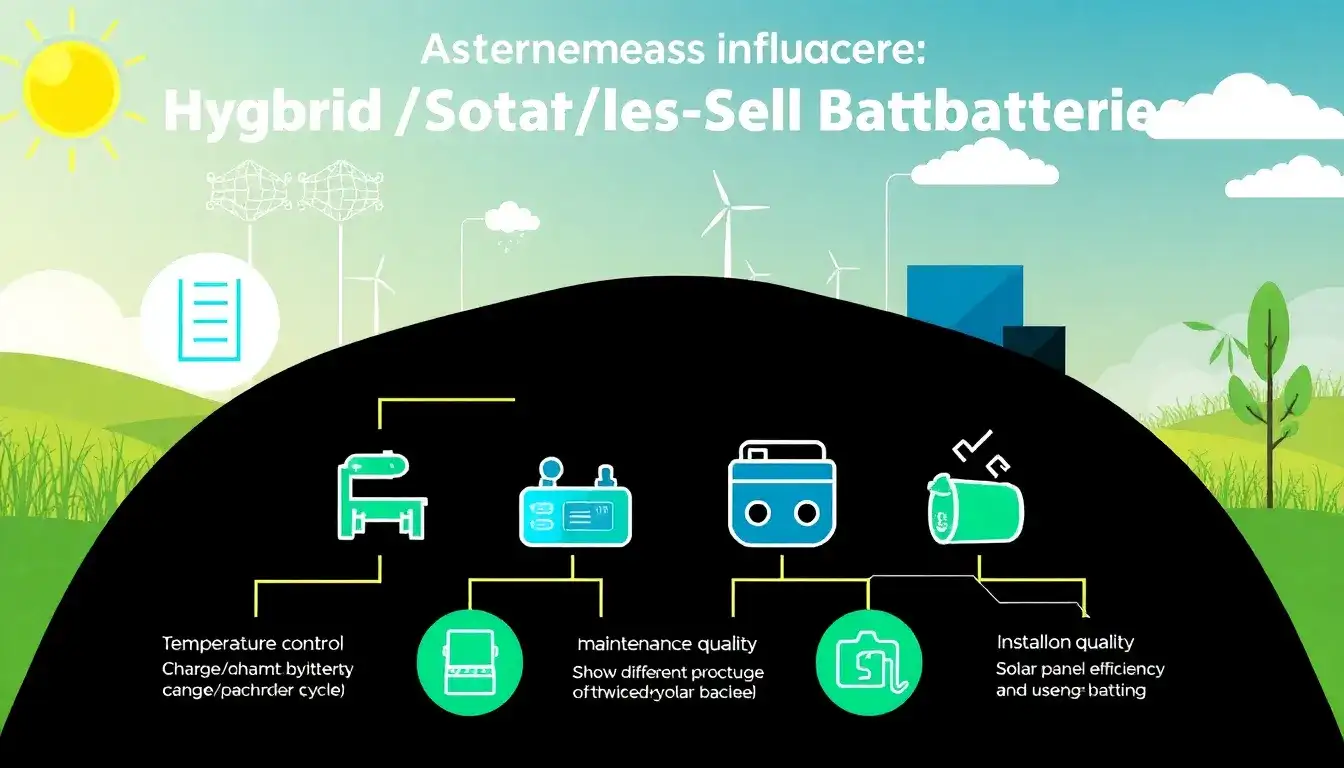 What factors most influence the lifespan of hybrid solar batteries