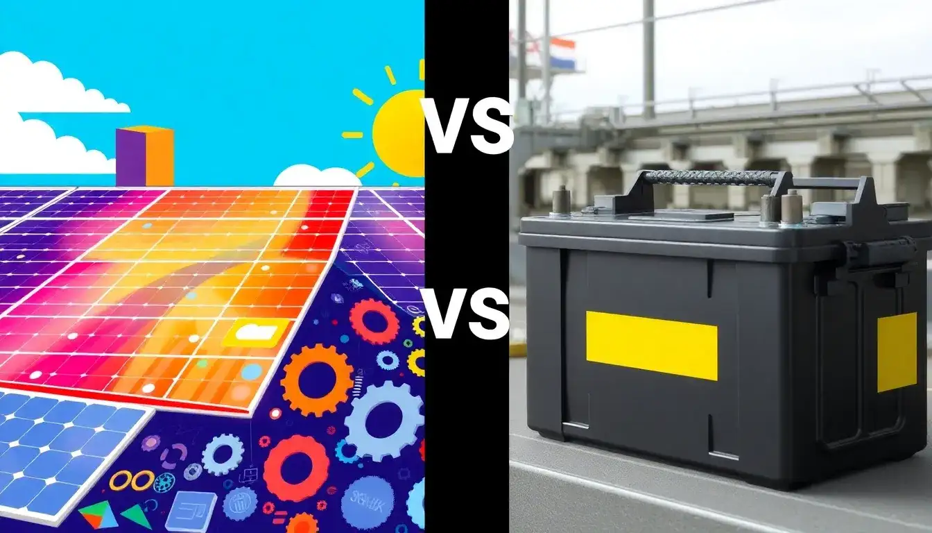 How does the cost of hybrid solar batteries compare to lead-acid batteries
