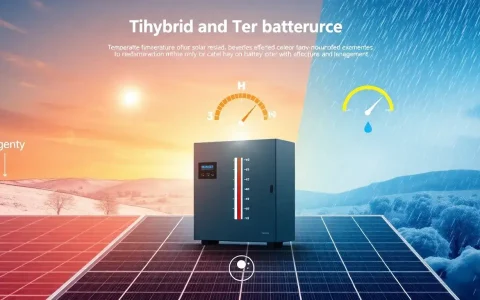 How do temperature fluctuations affect the performance of hybrid solar batteries