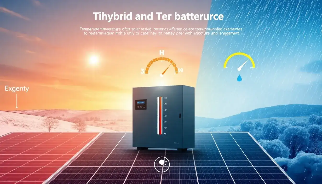 How do temperature fluctuations affect the performance of hybrid solar batteries