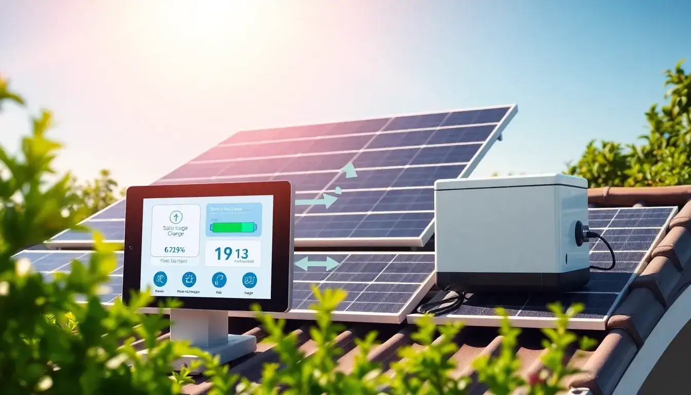 How do I check the state of charge for my solar batteries