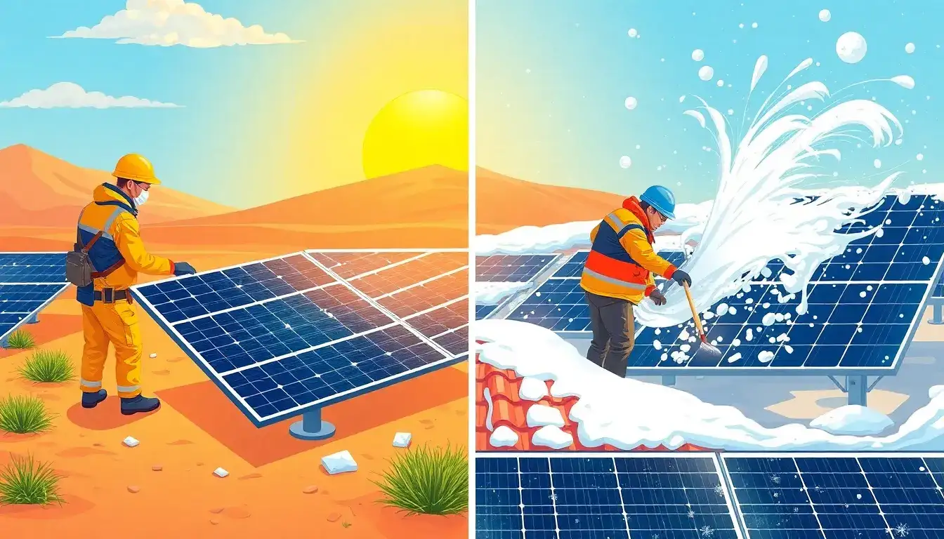 What are the best practices for maintaining solar batteries in extreme temperatures