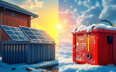 How does cold weather specifically affect the lifespan of solar batteries