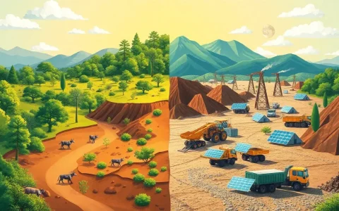 How does the mining process for hybrid solar batteries impact the environment