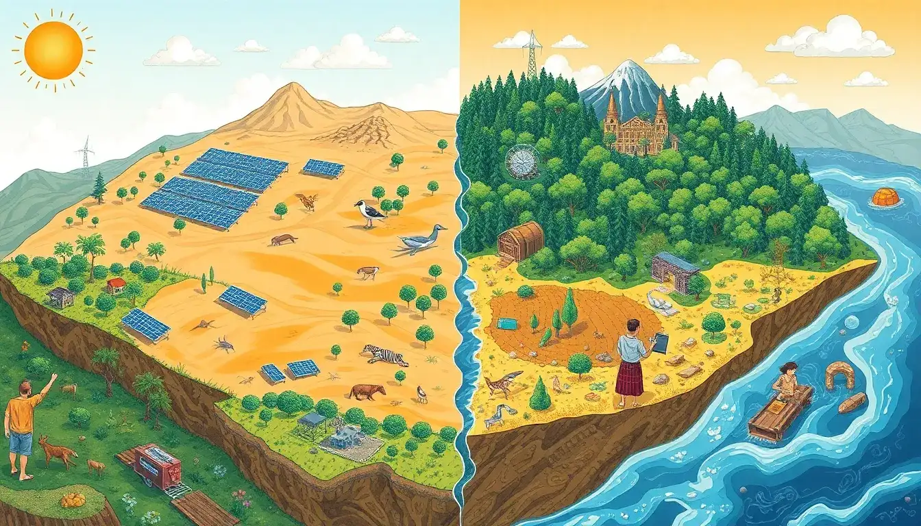 How do the environmental impacts of hybrid solar batteries vary by region