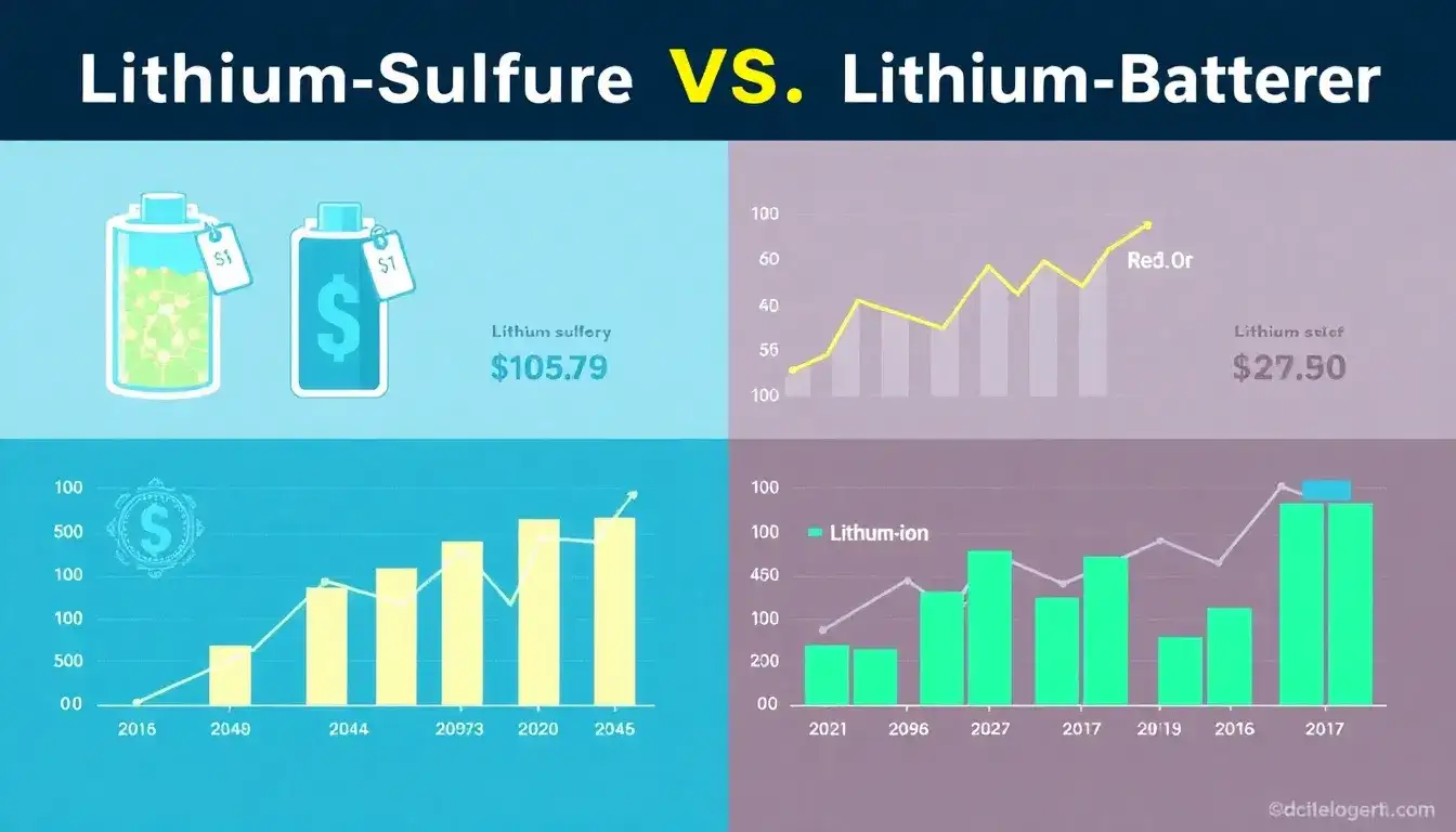How does the cost of lithium-sulfur batteries compare to lithium-ion batteries in the current market