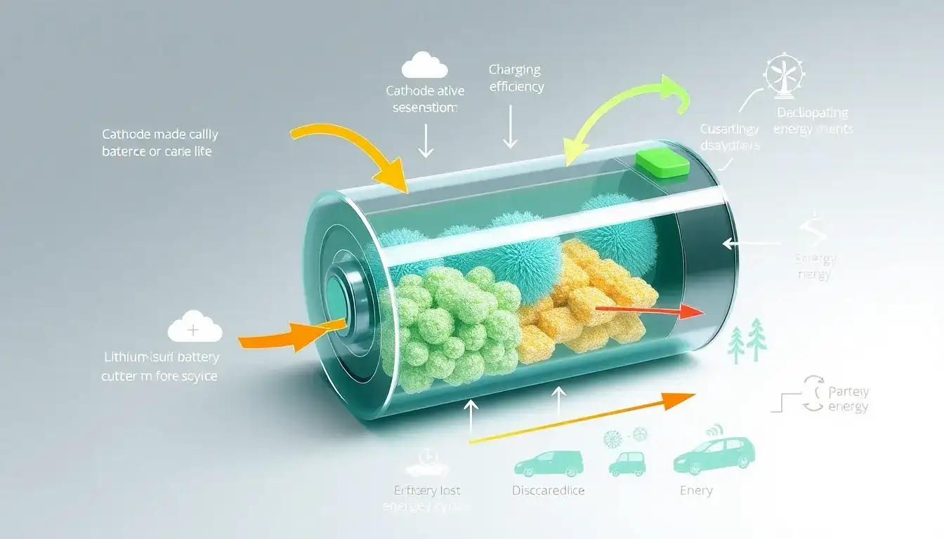 How does the cycle life of lithium-sulfur batteries impact their overall efficiency