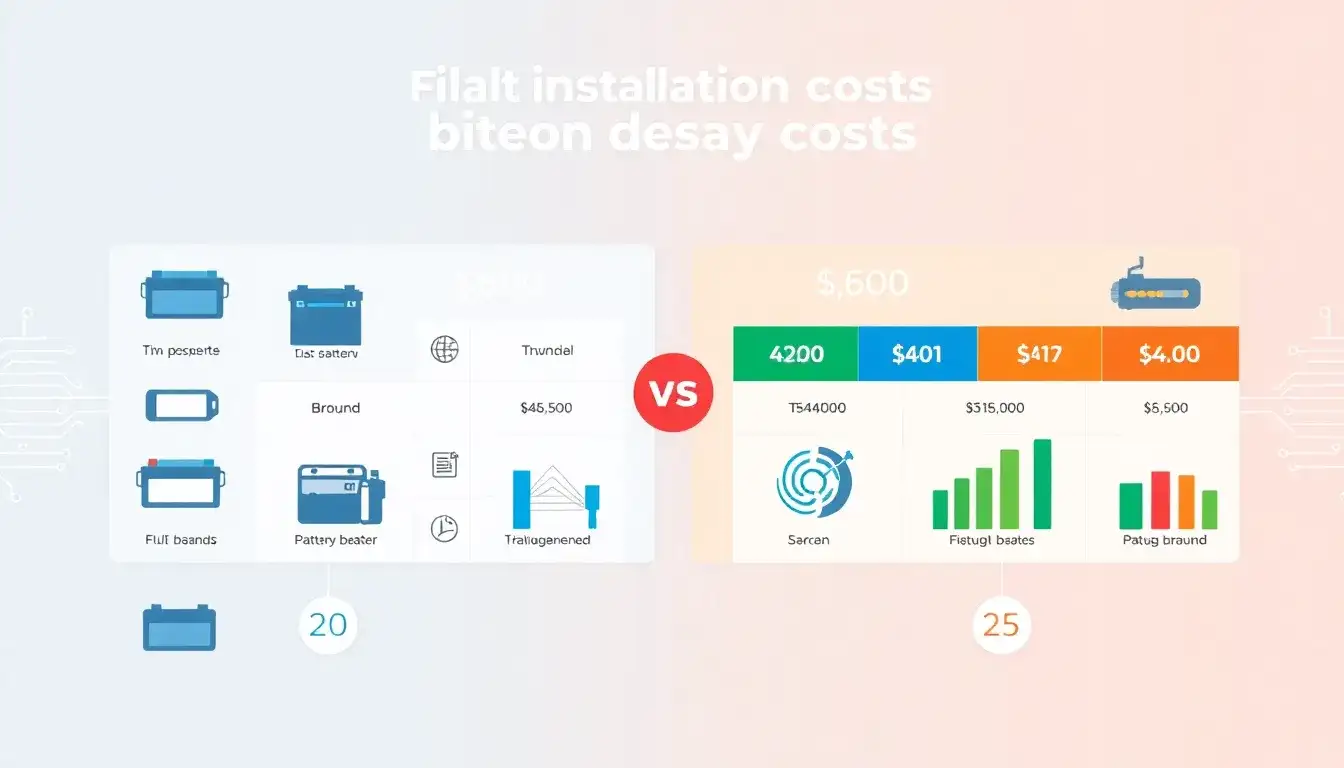 How do different battery brands compare in terms of installation costs