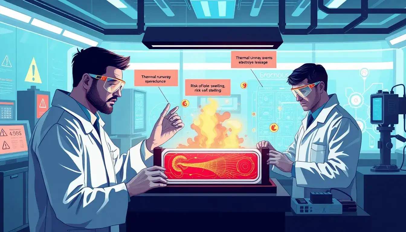 What are the main safety challenges associated with lithium-sulfur batteries